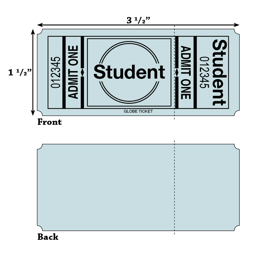 Student Admit One Roll Tickets