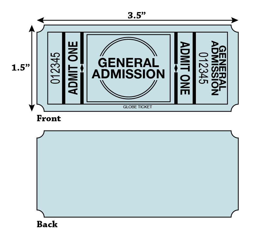 G.A. Admit One Roll Tickets