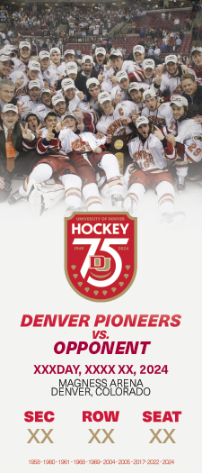 University of Denver 75th Anniversary Souvenir Ticket – 2005 (Laminated)