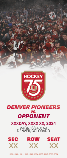 University of Denver 75th Anniversary Souvenir Ticket – 2022 (Laminated)