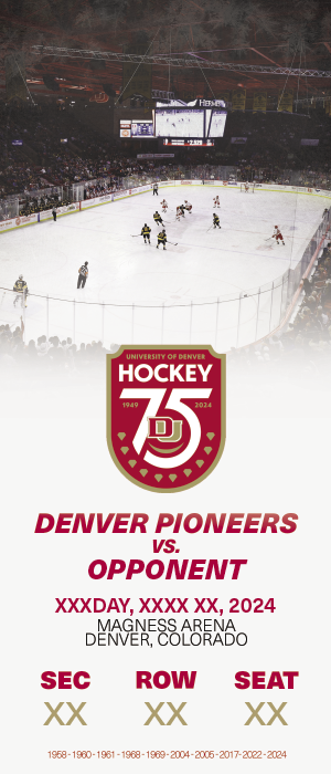 University of Denver 75th Anniversary Souvenir Ticket – Magness Arena (Laminated)