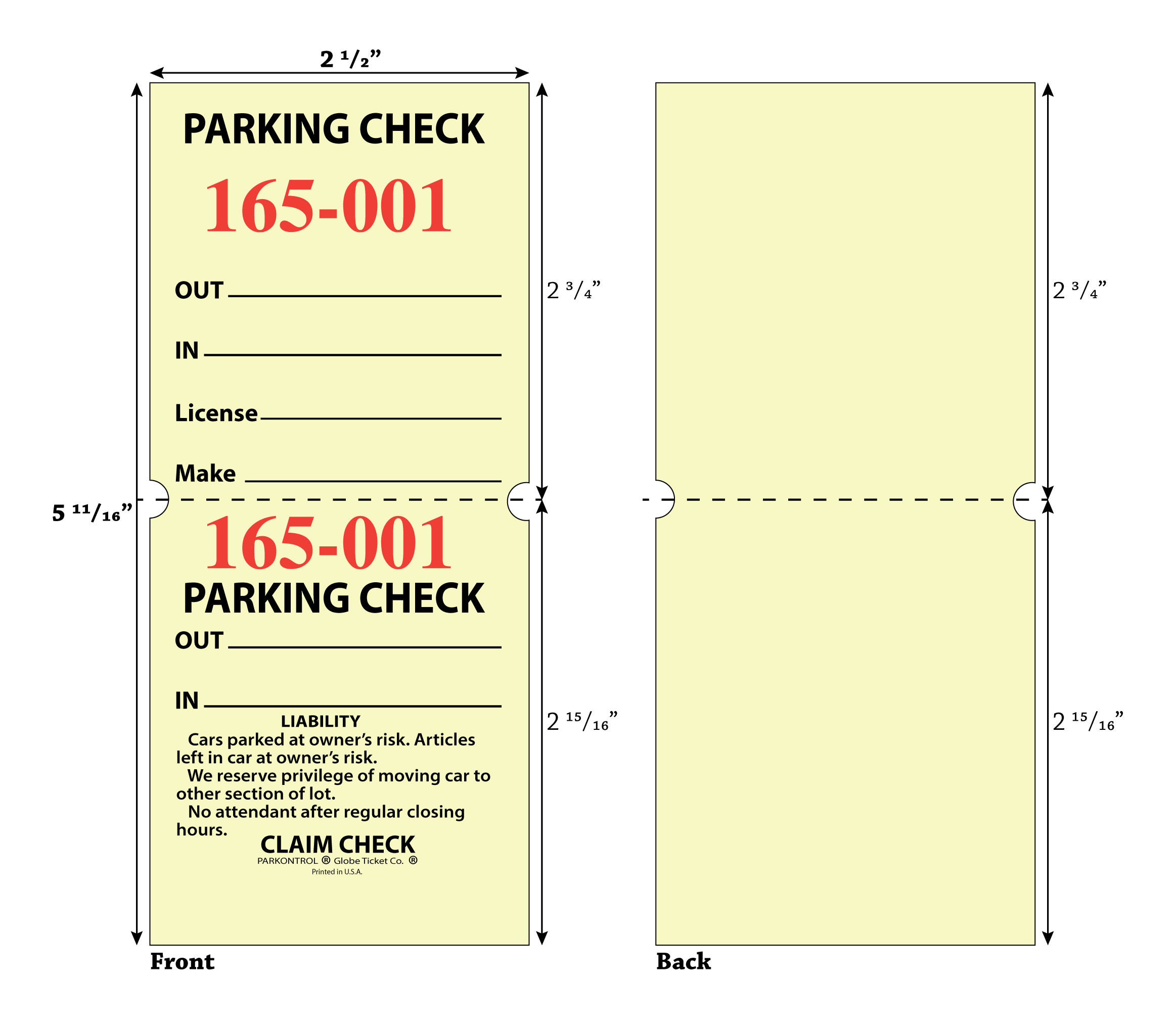 parking ticket sample